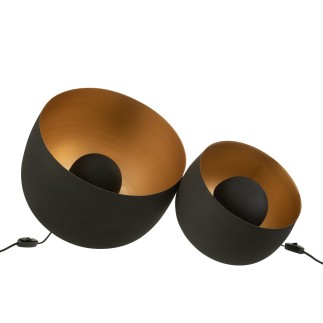Lámpara de mesa de metal negro de 33x33x43 cm