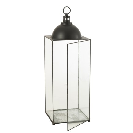 Lanterna in metallo nero 41x41x121cm