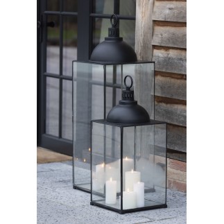 Farol metal negro 41x41x121cm