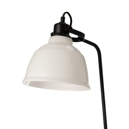 Lámpara de pie de acero negro y blanco L41*l29*H156cm