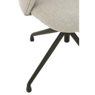 Chaise réglable en velours gris 56x48x48 cm