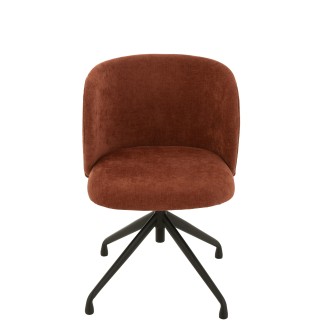Chaise réglable en velours Bordeaux 56x48x48 cm