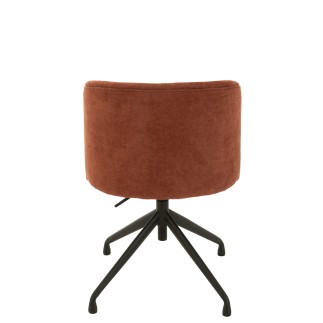 Chaise réglable en velours Bordeaux 56x48x48 cm