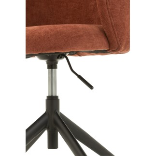 Chaise réglable en velours Bordeaux 56x48x48 cm