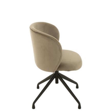 Chaise réglable en tissu gris 56x48x48cm