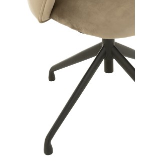 Chaise réglable en tissu gris 56x48x48cm