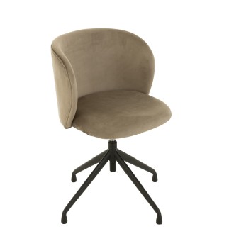 Chaise réglable en tissu gris 56x48x48cm