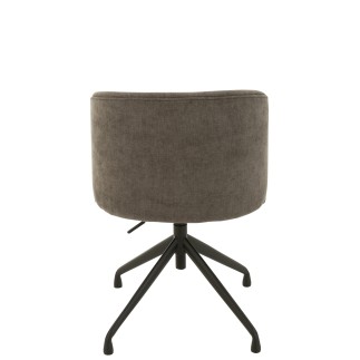 Chaise réglable en velours gris 56x48x48 cm