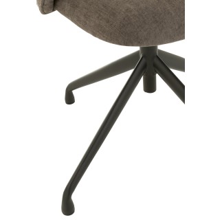 Chaise réglable en velours gris 56x48x48 cm