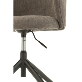 Chaise réglable en velours gris 56x48x48 cm
