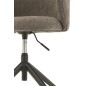 Chaise réglable en velours gris 56x48x48 cm
