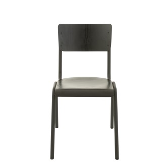Silla ajustable de terciopelo negro 52x43x82 cm