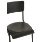 Silla ajustable de terciopelo negro 52x43x82 cm Silla ajustable de terciopelo negro 52x43x82 cm