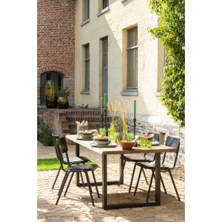 Silla ajustable de terciopelo negro 52x43x82 cm