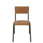 Silla ajustable de terciopelo marrón 52x43x82 cm Silla ajustable de terciopelo marrón 52x43x82 cm
