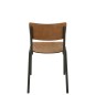 Silla ajustable de terciopelo marrón 52x43x82 cm Silla ajustable de terciopelo marrón 52x43x82 cm