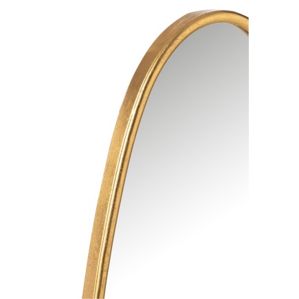 Espejo irregular con borde dorado 33x2,5x73 cm