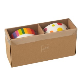 Bol pois en porcelaine multicolore 19.5x19.5x10.5 cm