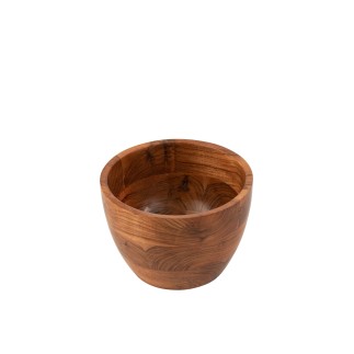 Bol Sota en bois d'acacia foncé naturel 17x17x12 cm