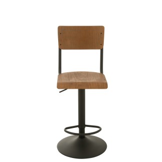 Chaise de bar en Bois Marron 40x40x105cm