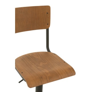Chaise de bar en Bois Marron 40x40x105cm