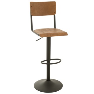 Chaise de bar en Bois Marron 40x40x105cm