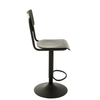 Chaise de bar en Bois Noir 40x40x105cm