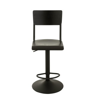 Chaise de bar en Bois Noir 40x40x105cm