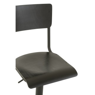 Chaise de bar en Bois Noir 40x40x105cm