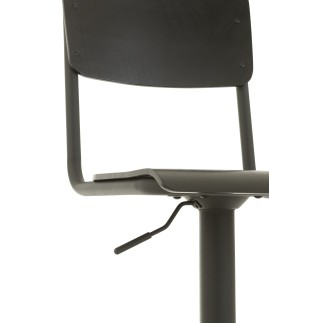 Chaise de bar en Bois Noir 40x40x105cm