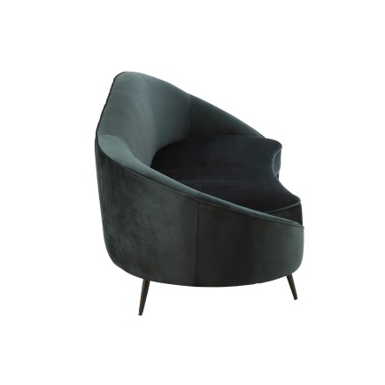 Sofa 2 places en textile vert 180x85x79 cm