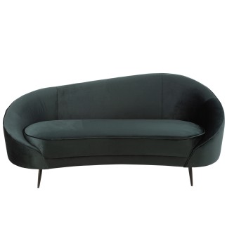 Sofa 2 places en textile vert 180x85x79 cm