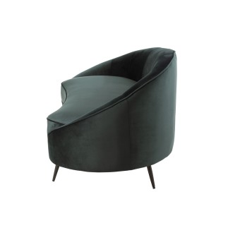 Divano a 2 posti in tessuto verde 180x85x79 cm