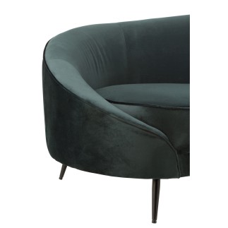 Sofá de 2 plazas en tela verde 180x85x79 cm