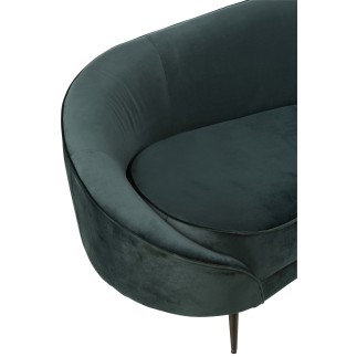 Divano a 2 posti in tessuto verde 180x85x79 cm