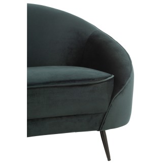 Divano a 2 posti in tessuto verde 180x85x79 cm