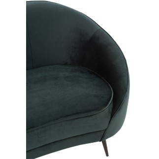 Divano a 2 posti in tessuto verde 180x85x79 cm