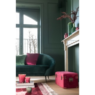 Divano a 2 posti in tessuto verde 180x85x79 cm