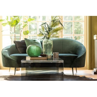Sofa 2 places en textile vert 180x85x79 cm