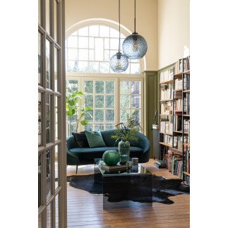 Divano a 2 posti in tessuto verde 180x85x79 cm