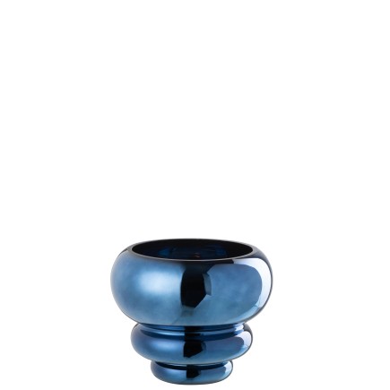 Vaso o portacandele in vetro Belu 15,5x15,5x13,5 cm