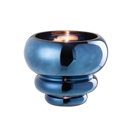 Vaso o portacandele in vetro Belu 15,5x15,5x13,5 cm