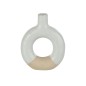 Vaso a cerchio in ceramica bianca 14x4,5x17,5 cm