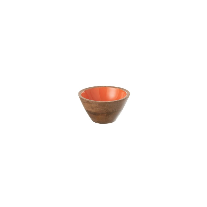 Bol en bois orange 10x10x5 cm