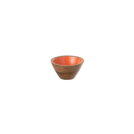Bol en bois orange 10x10x5 cm