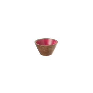 Bol en bois fucshia 10x10x6 cm