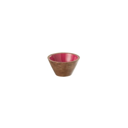 Bol en bois fucshia 10x10x6 cm