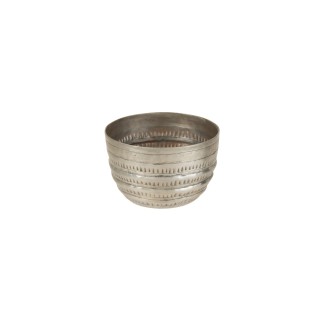 Bol rond en aluminium gris 14x14x10cm