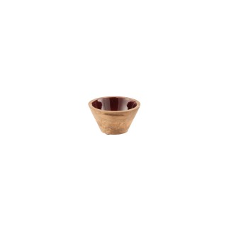 Bol en bois de manguier intérieur bordeaux 10x7 cm