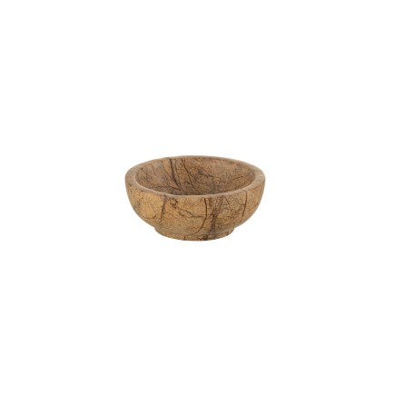Bol rond en marbre ocre 11x11x4 cm